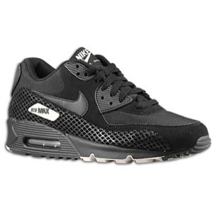 Nike Air Max 90   Mens   Running   Shoes   Black/Black/Light Bone