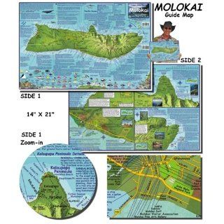 Molokai Guide Map for Scuba Divers and Snorkelers Sports