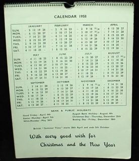 Kent Messenger Calendar 1958 England Hunton Cover Art