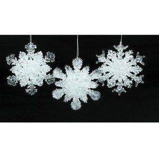 Club Pack of 24 Ice Palace Frosted Glittery Snowflake