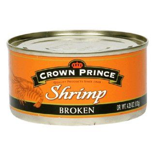 Crown Prince Broken Shrimp, 4.25 Ounce Cans (Pack of 12) 