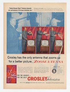 1956 Jack Hurdle Crosley Television TV Zoom A Tenna Ad