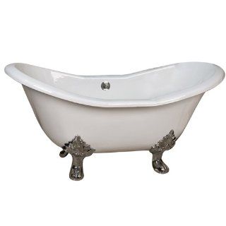 Barclay CTDS7H73 WH CP Montclair Cast Iron Double Slipper Tub In White