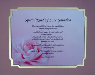 KIND OF LOVE GRANDMA POEM PERSONALIZED GIFT FOR BIRTHDAY OR CHRISTMAS