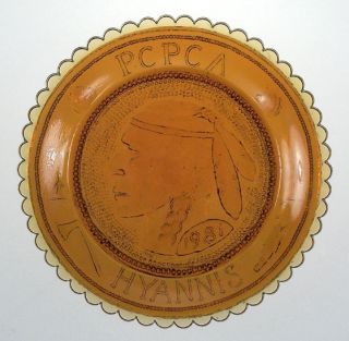 Pcpca Hyannis 1981 Iyanough Pairpoint Glass Cup Plate