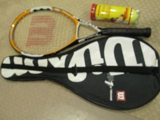 Wilson Tennis Racquet Focus Hybrid Grip 4 3 8 Free Tennis Balls