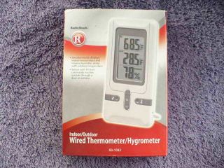 Indoor Outdoor Wired Thermometer Hygrometer