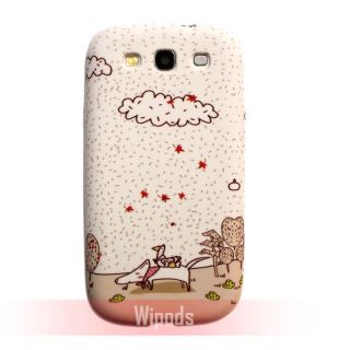Cloud Leaves Dog Bird Silicone Case Cover for Samsung Galaxy s 3 III