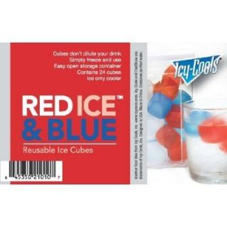 Red Ice and Blue Reusable Ice Cubes