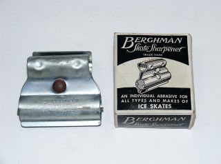 Vintage Berghman Ice Skates Skate Sharpener