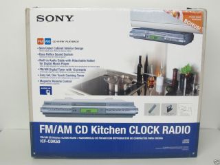 Sony ICF CDK50 Under Cabinet Kitchen CD Clock Radio