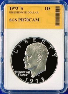 1973 s Perfect Proof Cameo Eisenhower Ike Dollar
