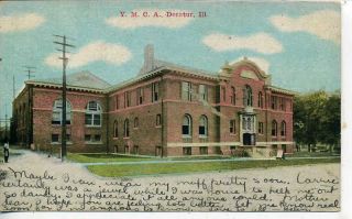 Decatur Illinois YMCA Building Vintage Postcard 1910