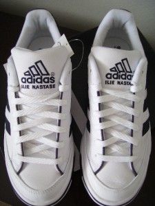 Mens ADIDAS Nastase Millenium Tennis Shoes Sneakers White/Navy NIB $