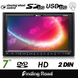 D2229 Milion 7LCD HD 2Din Car FM Radio Video DVD Player Touch Screen