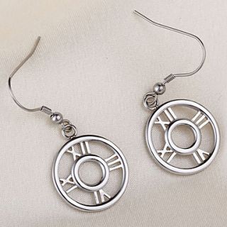 316L Stainless Steel Roman Number Dangle Stud Earrings For Women with