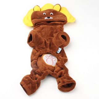 USD $ 16.79   Lovely Lion Warm Hoodie Coat with Pant for Dog(Brown,XS