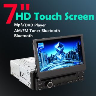 High Def 7 Single 1 DIN in Car Stereo DVD Player Bluetooth