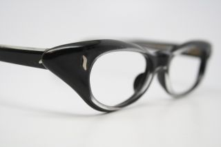 Unique Vintage Black Cat Eye Glasses Retro Frames