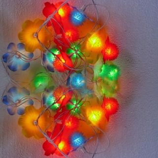 USD $ 14.73   4M 2.5W 20 LED Colorful Light Flower Design String Fairy