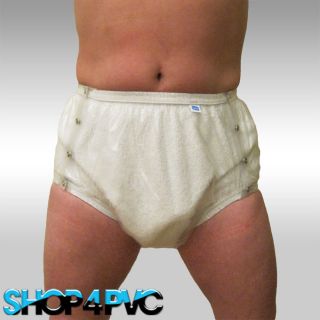  Adult Snap on Waterproof PVC Incontinence Plastic Pants