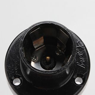 USD $ 2.89   E27 LED Light Bulb Socket Base Holder (Black),