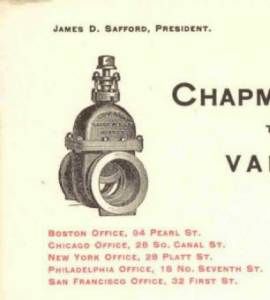 1902 Detailed Chapman Co Mass Fire Hydrant Co Letterhead