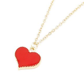 USD $ 1.29   Fashion Sweet Gilt Edged Heart Shape Necklace,