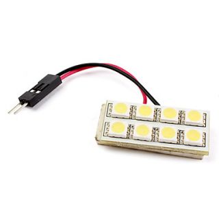 USD $ 3.99   T10/31 41mm 8*5050 SMD White LED Car Signal Lights (DC