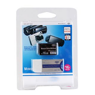 USD $ 33.99   16GB Memory Stick Pro Duo Memory Card and Adapter,