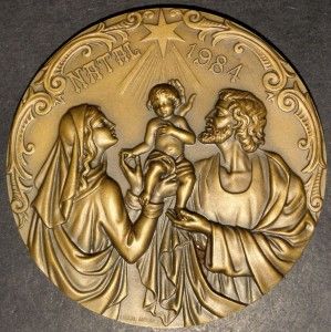 Nativity Christmas Anjo Bronze Medal by Antunes 372G 3 9´´ 100mm