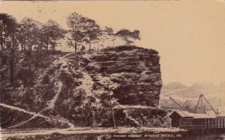 Indian Mound Mckees Rocks PA 1900s Old Postcard