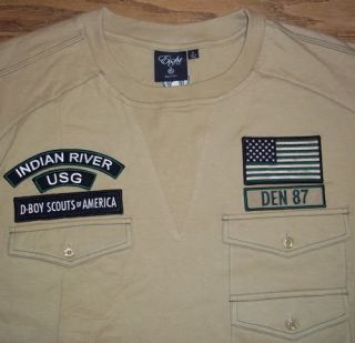 Indian River USG D Boy Scouts of America Den 87 Tan Short Sleeve Shirt