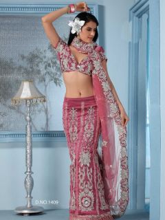 Indian Designer Sarees Embroiered Bollywood Sari ETHNIC EHS Wedding