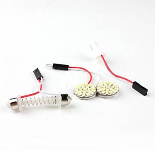 1206 SMD 44 LED White Light Bulb for Car Reading/Dome/Combination Rear