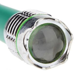 Mini Convex Lens LED White Light Keychain Flashlight with Strike Bezel