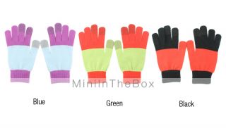 USD $ 9.46   Touch Gloves for iPhone and iPad (Two Tone Color),