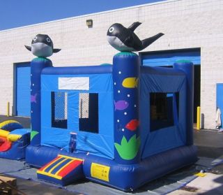 Inflatable Bounce House Slide Moonwalk SeaWorld Jumper 15X15