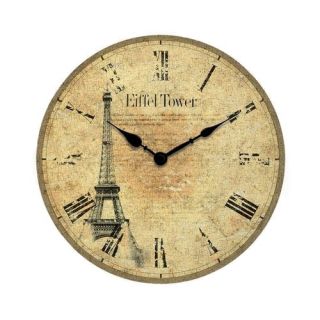 Infinity Instruments 10685 Eiffel Tower Tribute Wall Clock