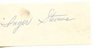 Inger Stevens Authentic Original Signed Cut Page Autographed Important