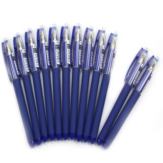 12 Pcs Durable 0 5mm Gel Ink Pen Rollerball Pen Ink Blue for Office