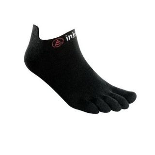 Injinji Outdoor Lightweight Nuwool No Show Liner Toe Socks Black All