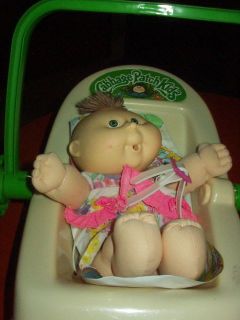 Vintage 1983 Cabbage Patch Kids Doll Toy Car Seat Carrier Doll 1990