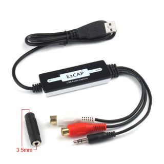 5mm Audio to iPod iPhone Capture Adapter USB Ezcap Cable