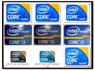 Intel Core i3 i5 i7 Logo Stickers Case Badge Sticker for Laptop and