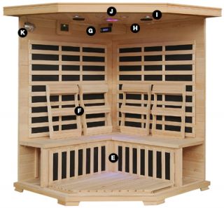 Infrared Sauna New 2013 Model 10 Carbon Heaters MP3 CD 4 Person Auth