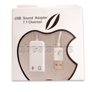USB 2.0 Virtual 7.1 Channel Audio Sound Card Adapter 3D FOR Win7 Mac