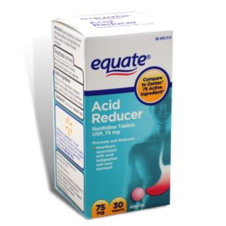Acid Reducer Ranitidine 75 MG 30 Tablets Equate