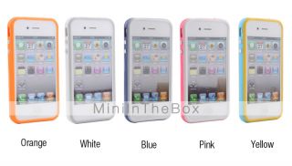 USD $ 3.49   Silicone Bumper Frame Case for iPhone 4, 4S (Metal Button