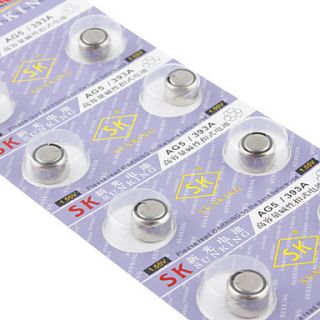 AG5 393A 1.55V High Capacity Alkaline Button Cell Batteries (10 pack